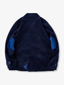 Elbow Suede Patches Washed Corduroy Tailored Jacket