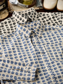 Circle Pattern Cotton Long Sleeve Shirt