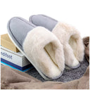 Lined indoor slippers