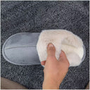 Lined indoor slippers