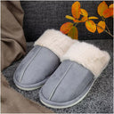 Lined indoor slippers