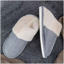 Lined indoor slippers