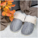 Lined indoor slippers