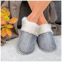 Lined indoor slippers