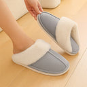 Lined indoor slippers