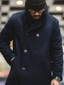 Double-Breasted Shawl Collar Peacoat