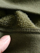 Fleece-Lined Turtleneck V-Gusset Sweatshirt