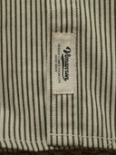 Hickory Stripe Work Shirt with Color-Block Accents