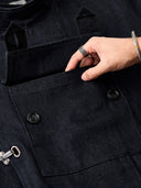 13oz Denim Retro Swedish Soldier Biker Jacket