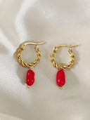 Louane - Oorbellen - Natuursteen - Stainless Steel