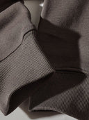 Heavyweight Crewneck Sweatshirt with Suede Elbow Patches and Loop-Back Lining