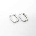 Thick Square - Oorbellen - Stainless Steel