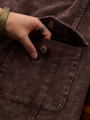 Elbow Suede Patches Washed Corduroy Tailored Jacket