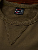 "Cat Wearing Helmet" Print & Karaku Logo Embroidery V-Gusset Sweatshirt