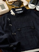 13oz Denim Retro Swedish Soldier Biker Jacket