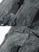 Military Drawstring Hem Parachute Pants