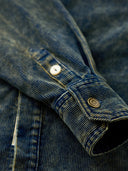 [Pre-Order] Washed Corduroy Denim Work Shirt with Leather Tag