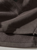 Heavyweight Crewneck Sweatshirt with Suede Elbow Patches and Loop-Back Lining