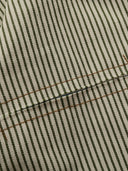 Hickory Stripe Work Shirt with Color-Block Accents