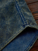 [Pre-Order] Washed Corduroy Denim Work Shirt with Leather Tag