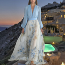 Harper™ | Abito lungo con stampa floreale abbagliante