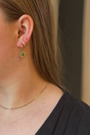 Round - Oorbellen - Natuursteen - Stainless Steel