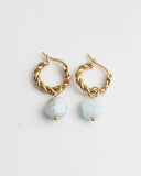 Louane - Oorbellen - Natuursteen - Stainless Steel