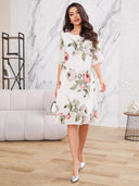 Judith | Elegante abito in chiffon con stampa floreale