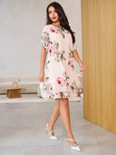 Judith | Elegante abito in chiffon con stampa floreale