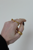 Curve waves - Ring - Stainless Steel - Adjustable