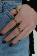 Curve waves - Ring - Stainless Steel - Adjustable