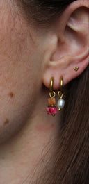 Half & half - Oorbellen - Stainless Steel