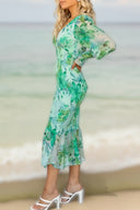 Melissa - Abito midi con volant floreali