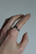 Curve waves - Ring - Stainless Steel - Adjustable